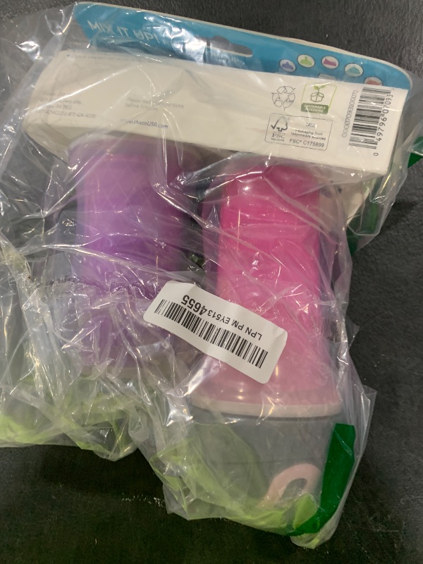 Photo 1 of Chicco Double Wall Insulated Flip-Top Sippy Cup with Silicone Straw and Spill-Free Lid 9oz.| Top-Rack Dishwasher Safe | Easy to Hold with Ergonomic Indents | Dream Pink/Purple, 2pk | 12+ months