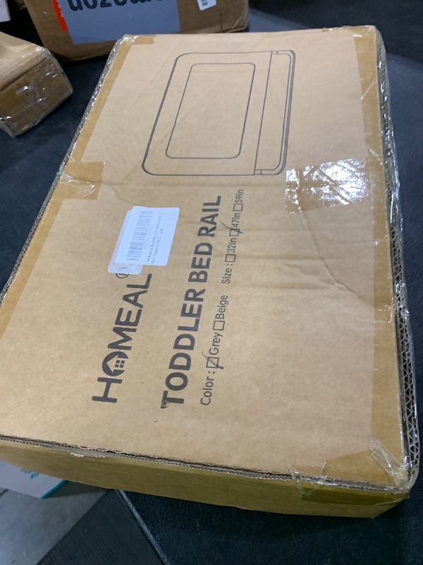 Photo 1 of HOMEAL Toddler Bed Rails - 47"x24" Foldable Baby Bed Rail Guard with U-Shape Base - Kids Guard for for Twin, Full, Queen, King Beds - Breathable Bed Rail for Baby, Grey, 1 Pack