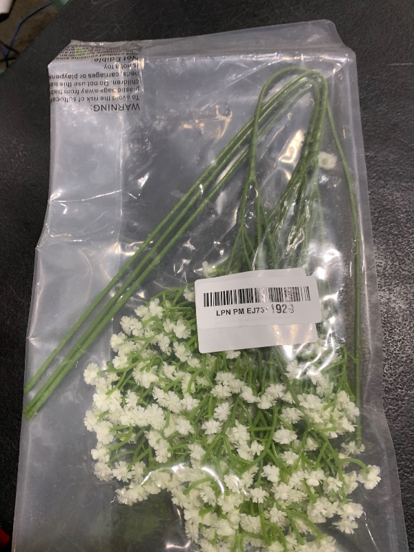 Photo 1 of MAQIAHN 6 Baby Breath Artificial Flowers - Babies Breath Flowers Artificial Bulk Faux Flowers Bouquet White Flores Greenery Real Touch Fake Flowers Arrangements Wedding Centerpieces Tables Decorations