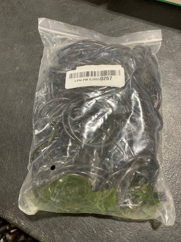 Photo 1 of 100Pack Curtain Rings with Clips Hooks, Rustproof Metal Stainless Steel Drapery Rings, 2in Interior Diameter Curtain Hangers Clips, Fits Diameter 1.8 in Rod, Vintage Black