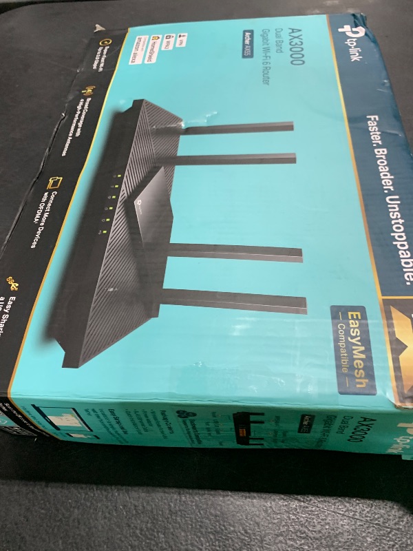 Photo 1 of TP-Link Dual-Band AX3000 Wi-Fi 6 Router Archer AX55 | Wireless Gigabit Internet Router for Home | EasyMesh Compatible | VPN Clients & Server | HomeShield, OFDMA, MU-MIMO | USB 3.0 | Secure by Design