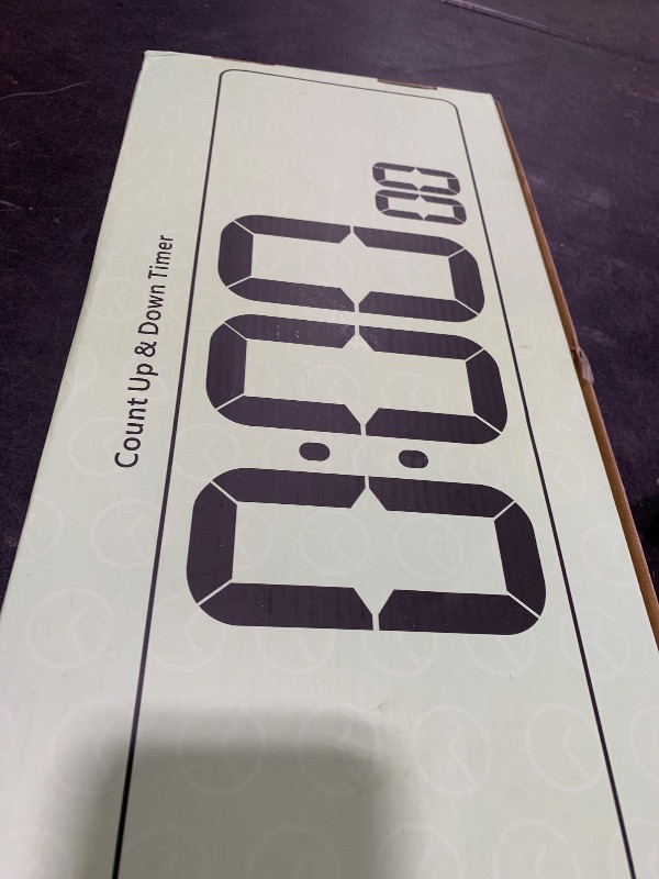 Photo 1 of CYMHCHL Large Digital Wall Clock 17.2" Bluetooth Auto Time Sync Led Digital Clock Large Display 11 RGB Colors Auto-Dimming/DST Big Timer with Remote Control for Living Room Classroom Decor Garage Gym