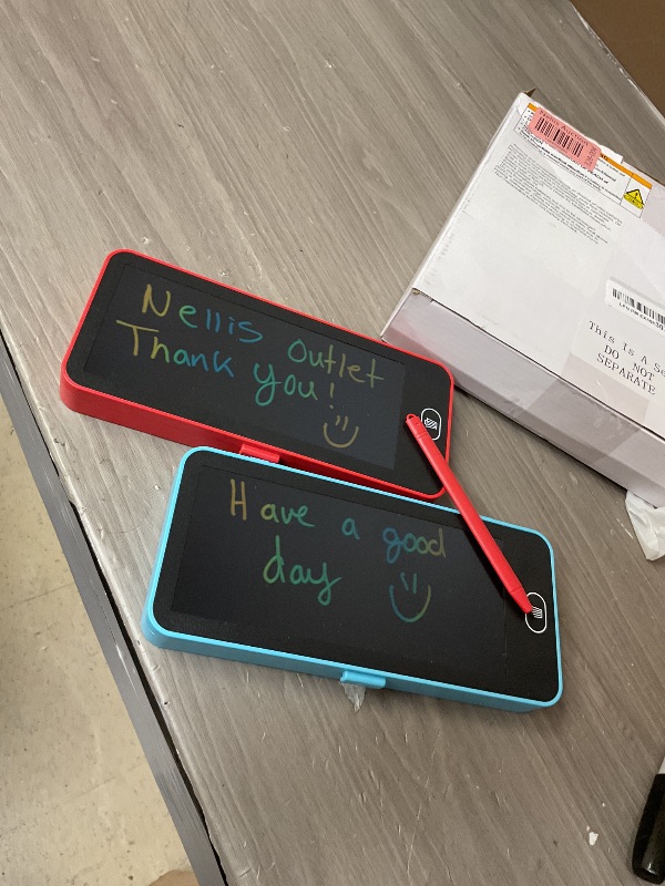 Photo 1 of SEE NOTES PHOTOS ……..Zhehao 4 Pieces LCD Writing Tablet Pencil Case Pencil Box Writing Pen with Erase Button LCD Digital Slate for Kids for School Going Kids Educational Toys Birthday Party Gifts