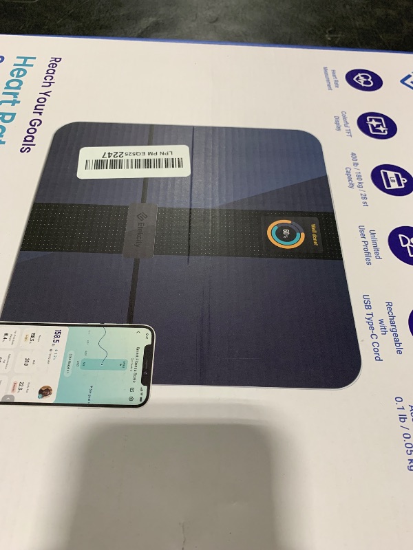 Photo 1 of Etekcity Smart Scale for Body Weight Fat, Digital Bathroom Weighing Machine for Accurate BMI Muscle Mass Composition, Home Use Apple Health Compatible Fitness Equipment