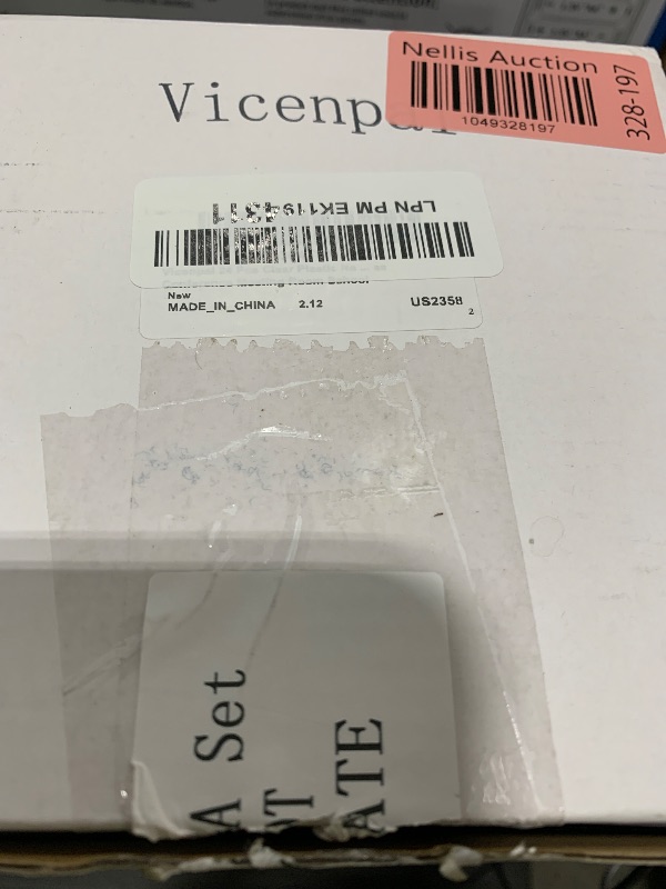 Photo 1 of Vicenpal 24 Pcs Clear Plastic Name Tents Holders 6" x 4" Name Plate for Desk Tent Name Plate Display PVC Clear Sign Holder Blank Nameplate for Table Office Business Conference Meeting Room School