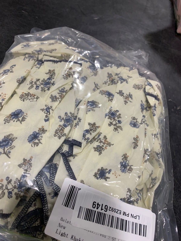 Photo 1 of Balatale Toddler Girls Dress Long Sleeve Floral Dress for Little Girls Fall Winter Vintage Toddler Dress 2-9T Light Khaki