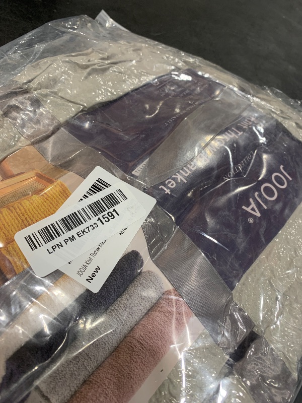 Photo 1 of JOOJA Knit Throw Blanket Super Soft Warm Blanket for Couch Lightweight Fluffy Blanket for Bed Sofa 60x80 Inches Grey