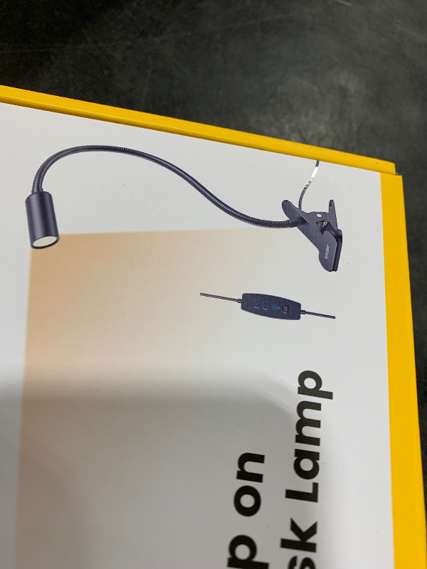 Photo 1 of Glocusent Clip on Light: 10 Brightness Levels from 20 to 180LM LED Reading Light with Clamp and Flexible Gooseneck - Eye Caring Book Lights for Reading at Night, Clip on Desk Bed Headboard