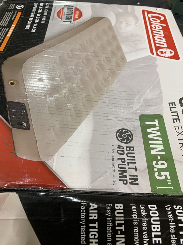 Photo 1 of Coleman QuickBed Elite Extra-High Airbed with Built-In Pump Leak-Free Airbed with Soft Plush Top and Carry Bag Queen and Twin Options Available