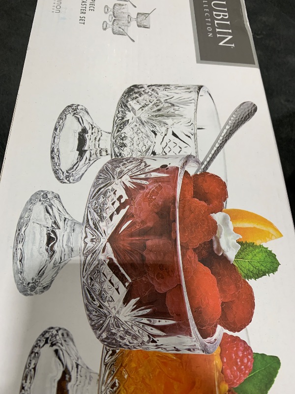 Photo 1 of Godinger Glass Dublin Tasters Trifle, Custom, Clear, 16 Pc Set