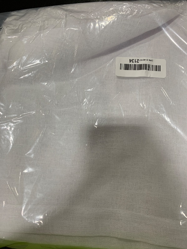 Photo 1 of EXCLUSIVE HOME Belgian Sheer Hidden Tab Top Curtain Panel Pair, 50"x96", Winter White