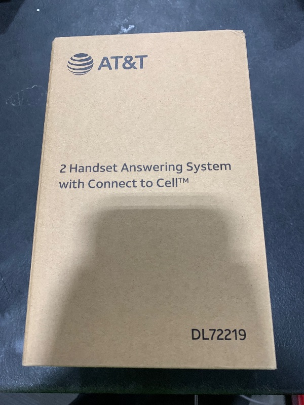 Photo 1 of AT&T DL72219 DECT 6.0 2-Handset Cordless Phone for Home with Connect to Cell, Call Blocking, 1.8" Backlit Screen, Big Buttons, intercom, and Unsurpassed Range