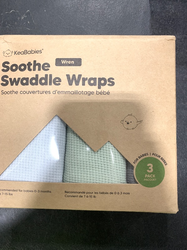 Photo 1 of 3-Pack Organic Swaddles for Newborns, Baby Sleep Sacks 0-3 Months - Baby Swaddle Wrap, Newborn Wearable Blanket, Infant Sleep Sack for Girls, Boys, Soft & Snug, Large Hook & Loop Closure (Ripple)