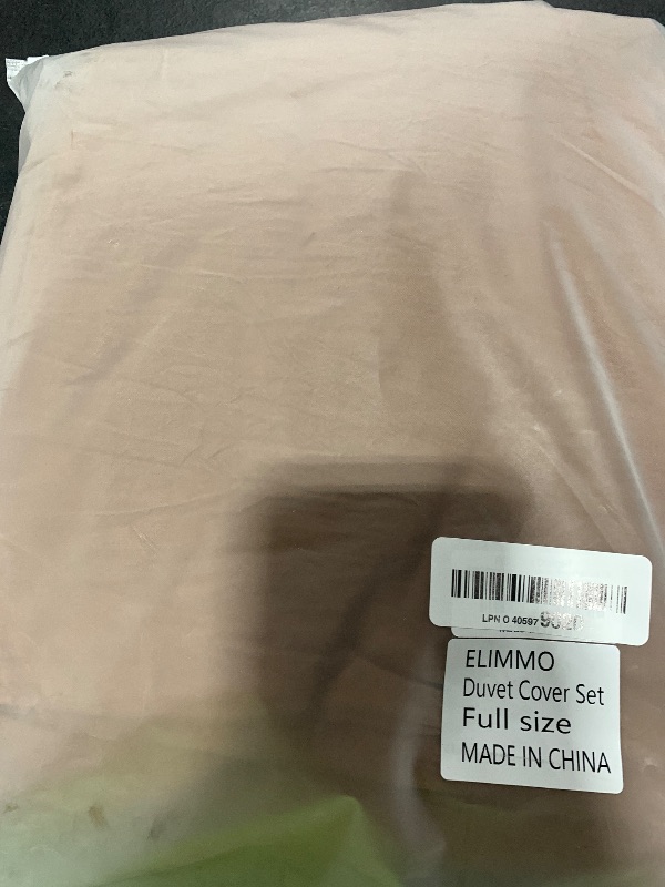 Photo 1 of ELIMMO Cooling Full Duvet Cover Set 3 Pieces-100% Washed Cotton with Chic Wide Trim Design Linen Like Textured Ultra Soft Comfy Bedding with Zipper Closure(Hemmed Dark Orange,Full 80"x90")