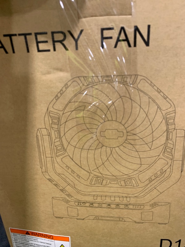 Photo 1 of 40000mAh Battery Operated Camping Fan, Rechargeable High Velocity Floor Fan, Auto Oscillation Remote Control Timer - Cordless Outdoor Fan for Car Travel RV Camp Garage Patio Hurricane Emergency