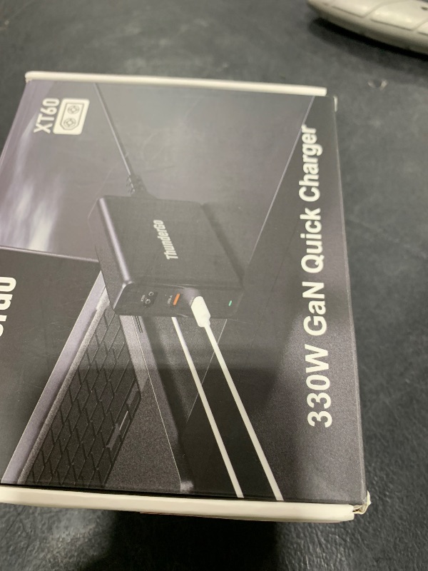 Photo 1 of ThunderGo 330W USB C Charger, Fast Compact 3-Ports GaN Charger PD 3.0 Fast Charging Station for MacBook Pro/Air, iPhone, iPad Pro, Dell XPS, Galaxy, Pixel, Apple Watch, and More