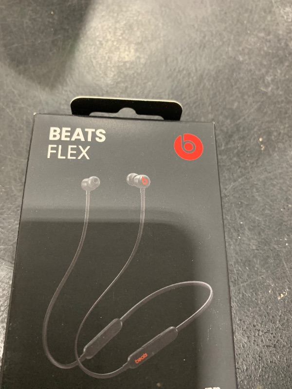 Photo 1 of Beats Flex Wireless Earbuds - Apple W1 Headphone Chip, Magnetic Earphones, Class 1 Bluetooth, 12 Hours of Listening Time, Built-in Microphone - Black