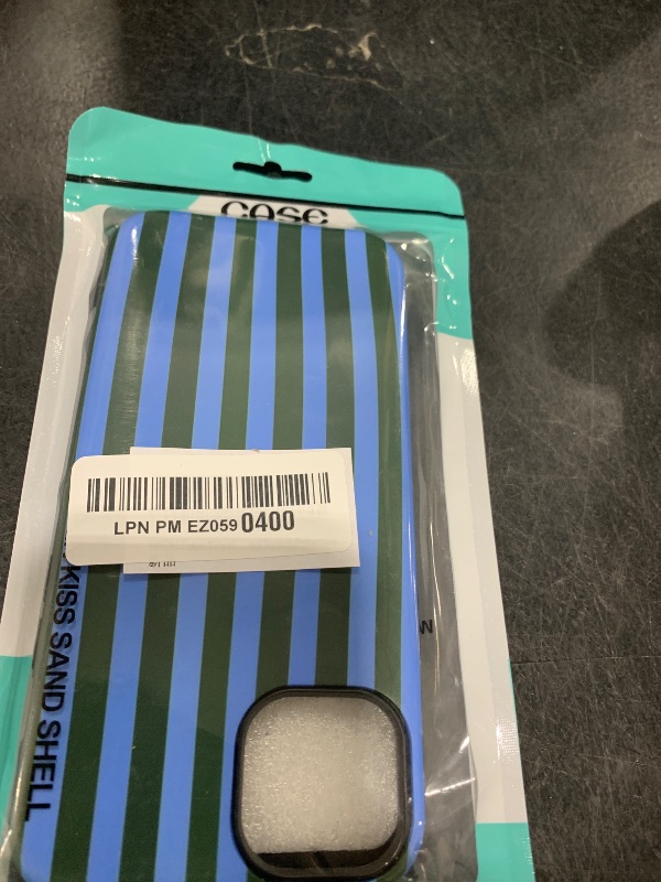 Photo 1 of WANKBLC Compatible with iPhone 15 Plus Matte Case, Green and Blue Stripes Geometric Vertical Line Pattern for Girl Full Body Design Soft Silicone Drop Shock Scratch Protection
