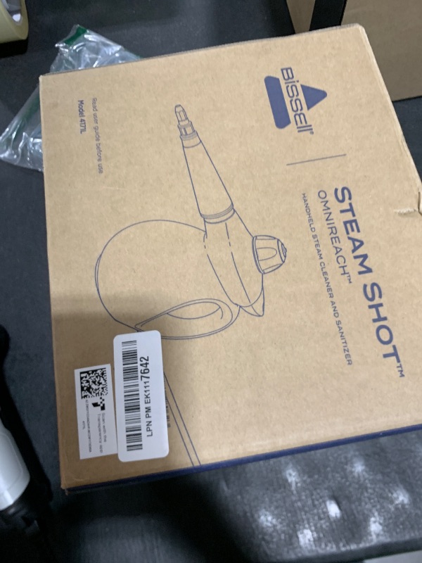 Photo 1 of BISSELL® Steam Shot™ OmniReach handheld portable steam cleaner for tile, grout, windows, bathrooms, kitchens, fabric steaming tool, includes 10 tools