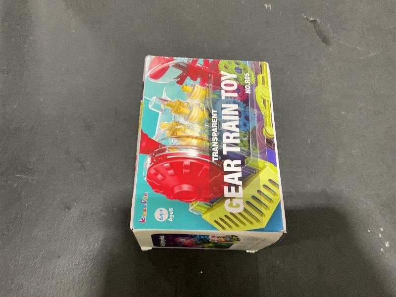 Photo 1 of Kizeefun Light Up Train Toy for Toddlers: Transparent Gear Car Toy for Kids with Cool Light and Music Educational Crawling Toys for Baby Boys and Girls