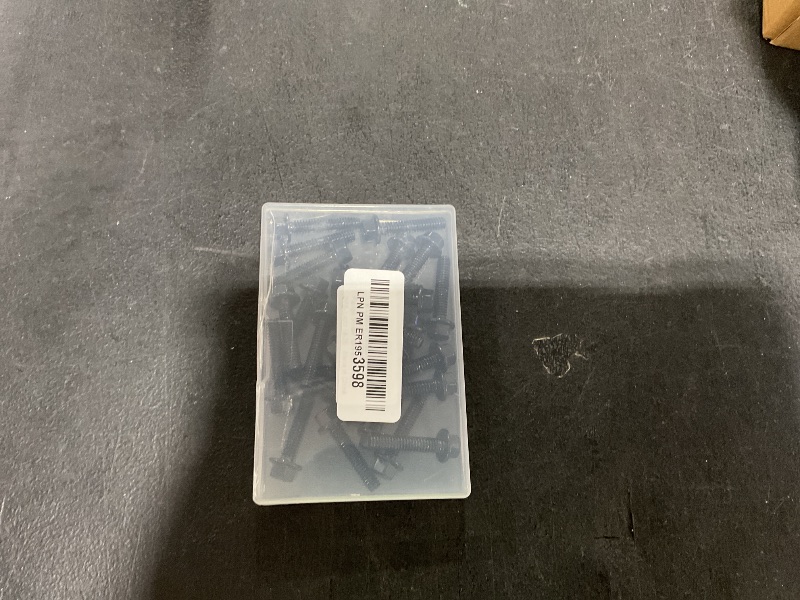 Photo 1 of 1/4-20 x 1-1/4" Flanged Hex Head Bolts Flange Hexagon Screws, Stainless Steel 304 Black Finish, Fully Threaded, 25 PCS
