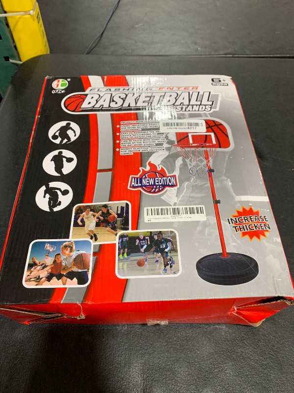 Photo 1 of Kids Portable 2ft-5.74ft Basketball Hoop Indoor Outdoor Adjustable Height Mini Basketball Hoops Ball Games for Toddler 3 4 5 6 7 8 Year