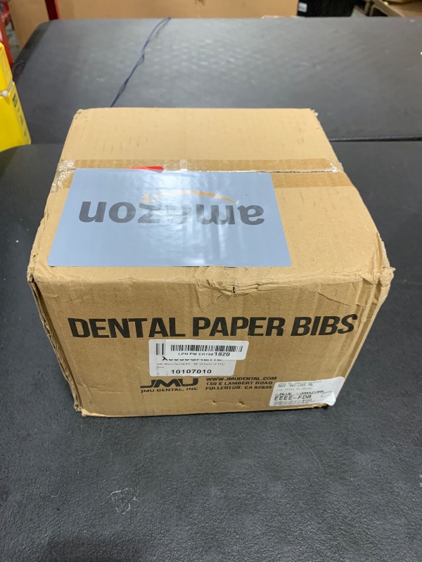 Photo 1 of JMU 250 Pack Black Dental Bibs, 3-Ply Dental Bibs Disposable 13" x 18" Waterproof Tattoo Bibs