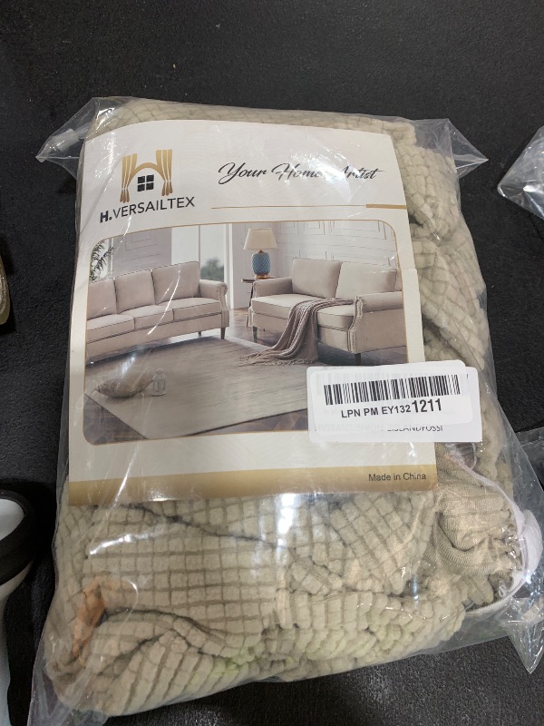 Photo 1 of H.VERSAILTEX Super Stretch Individual Seat Cushion Covers Sofa Covers Couch Cushion Covers Slipcover Sets Thick Jacquard Textured Twill Fabric (2 Piece Medium Sofa Cushion Covers, Island Fossi)