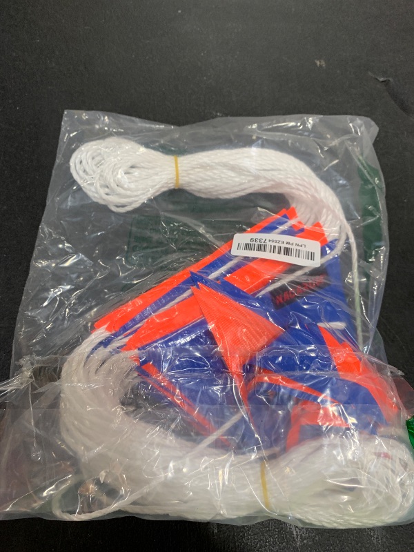 Photo 1 of ?102FT?Orange and Navy Blue Pennant Banner Fabric Triangle Flag| Heavy-Duty Outdoor | Nautical backstroke flags| OSHA 500lb Rated | Strand Fade Resistant