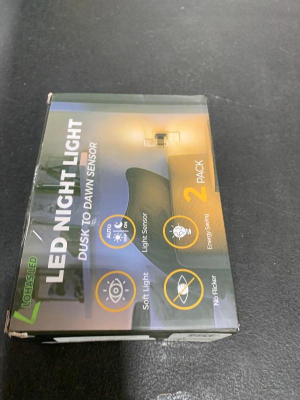 Photo 1 of L LOHAS LED Night Light,Dimmable Night Lights Plug into Wall, 2 Pack Acrylic Nightlight with 0-100 LM Adjustable Brightness, 3000K Plug in Night Light with Dusk to Dawn Sensor, for Bathroom Hallway
