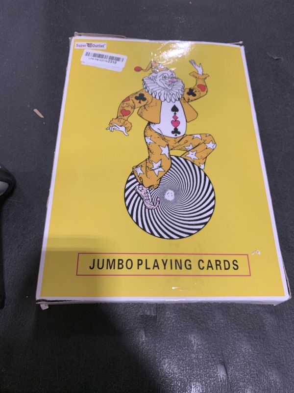 Photo 1 of Super Z Outlet Giant Jumbo Deck of Big Playing Cards Fun Full Poker Game Family Party Set - Measures 10 x 14.5 Inches