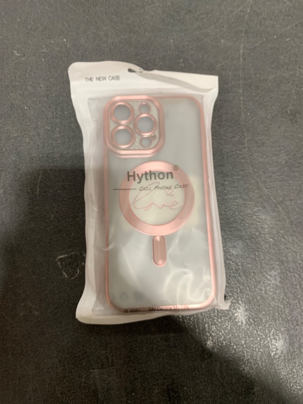 Photo 1 of Hython for iPhone 16 Pro Max Case Glitter, Compatible with MagSafe Love Heart Magnetic Clear Phone Cases for Women Girls, Full Camera Protection Sparkle Plating Shockproof Protective Cover, Pink
