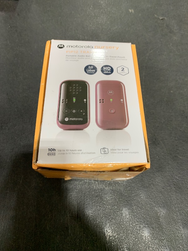 Photo 1 of Motorola Nursery PIP12 Audio-Only Travel Baby Monitor, Portable with Rechargeable Batteries, 1500ft Range, Includes Water-Resistant Travel Case