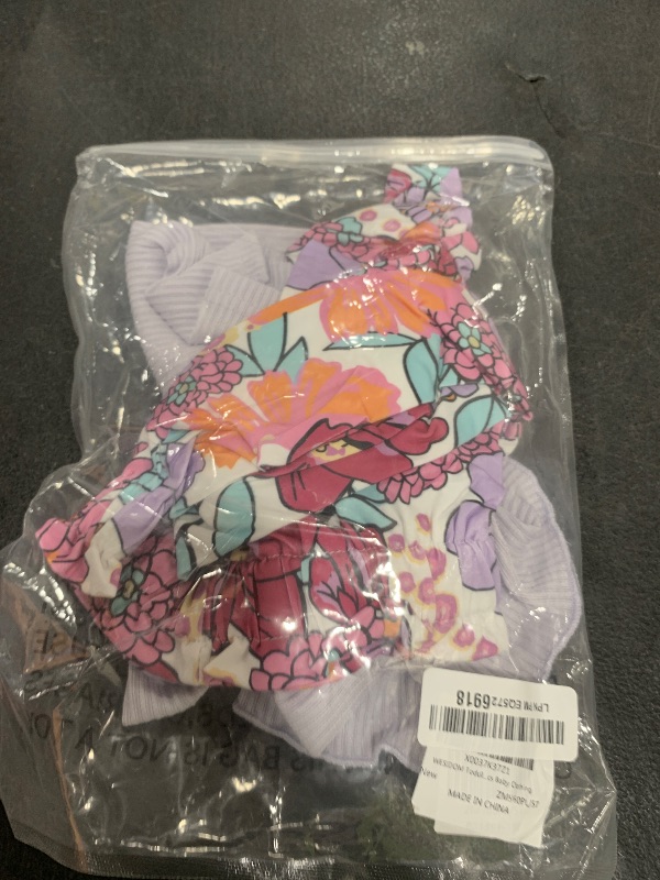 Photo 1 of WESIDOM Toddler Girl Clothes Baby Girls Outfits 4-5T Summer Floral Print Shirt+Shorts+Headband 3pcs Baby Clothing
