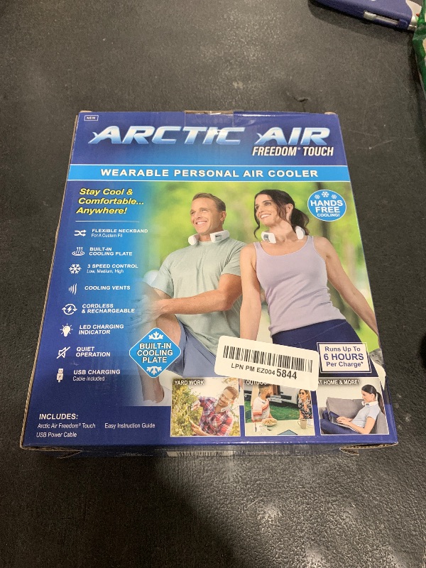 Photo 1 of Arctic Air Freedom Touch Personal Neck Fan, 3-Speed Rechargeable Cooling Device, Long-lasting, Lightweight Portable Neck Cooler, Flexible Band & Thermo-Electric Cooling Plate for Hot Weather