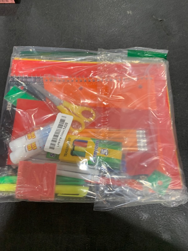 Photo 1 of School Supplies Kit for Girls, Boys Back to School Supplies Bundle Pack 30 Piece School Supply Box Set for Kids Kindergarten, Elementary K-8 Includes Notebook, Folders, Pens, Pencils, and More