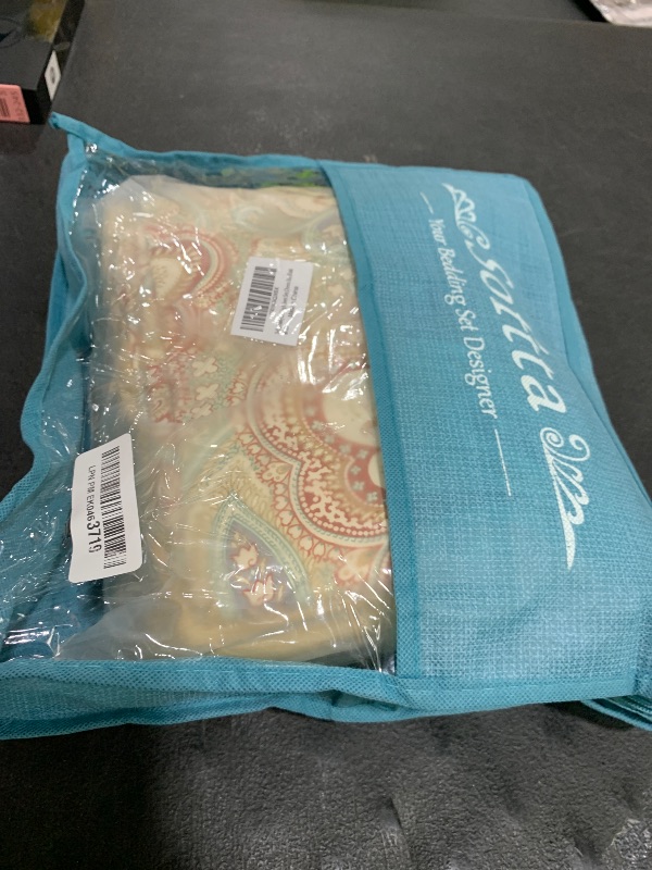 Photo 1 of Softta Boho Paisley Queen Size 4Pcs Deep Pocket Bed Sheet Set Lightweight Aesthetic Bedding 100% Egyptian Cotton Khaki