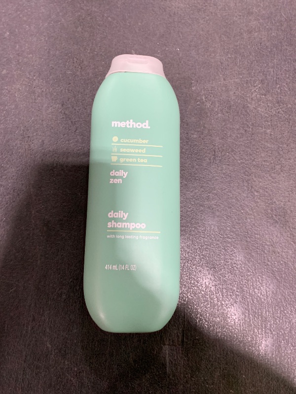 Photo 1 of Method Everyday Shampoo, Daily Zen with Cucumber, Green Tea, and Seaweed Scent Notes, Paraben and Sulfate Free, 14 oz (Pack of 1)