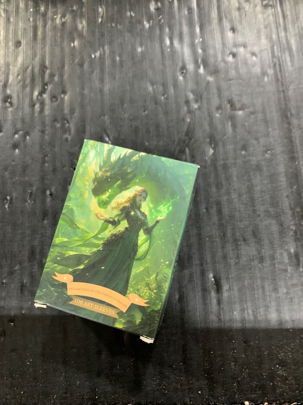 Photo 1 of Katomula 100 PCS MTG Card Sleeves with Inner Sleeves - Art Matte, Fit Standard Size Cards - Enchantress of The Emerald Dragon