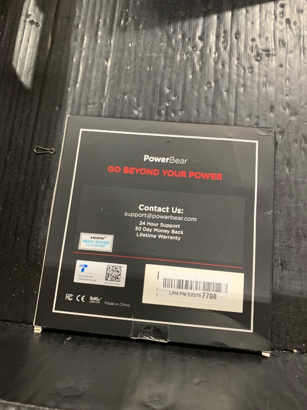 Photo 1 of PowerBear 4K HDMI Cable 10 ft | High Speed Hdmi Cables, Braided Nylon & Gold Connectors, 4K @ 60Hz, Ultra HD, 2K, 1080P, ARC & CL3 Rated | for Laptop, Monitor, PS5, PS4, Xbox One, Fire TV, & More