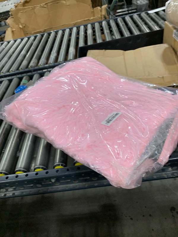 Photo 1 of qulint Pink Area Rugs for Bedroom, 3x5 Fluffy Soft Shag Rugs for Living Room, Small Fuzzy Plush Shaggy Carpets for Boys and Girls Dorm Room Home Decor (3ft x 5ft, Pink)