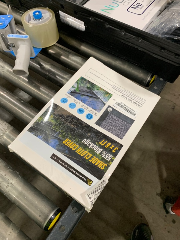 Photo 1 of [WindscreenSupplyCo] 55% 3 x 6 FT Shade Cloth Sun Shade Net with Grommets Sunblock Mesh Tarp for Garden Plants Cover Greenhouse and Patio