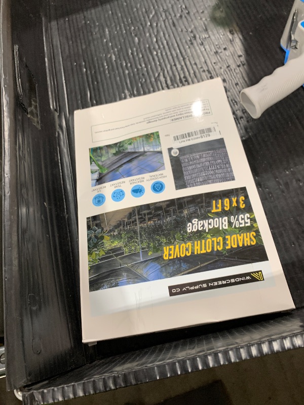 Photo 1 of [WindscreenSupplyCo] 55% 3 x 6 FT Shade Cloth Sun Shade Net with Grommets Sunblock Mesh Tarp for Garden Plants Cover Greenhouse and Patio