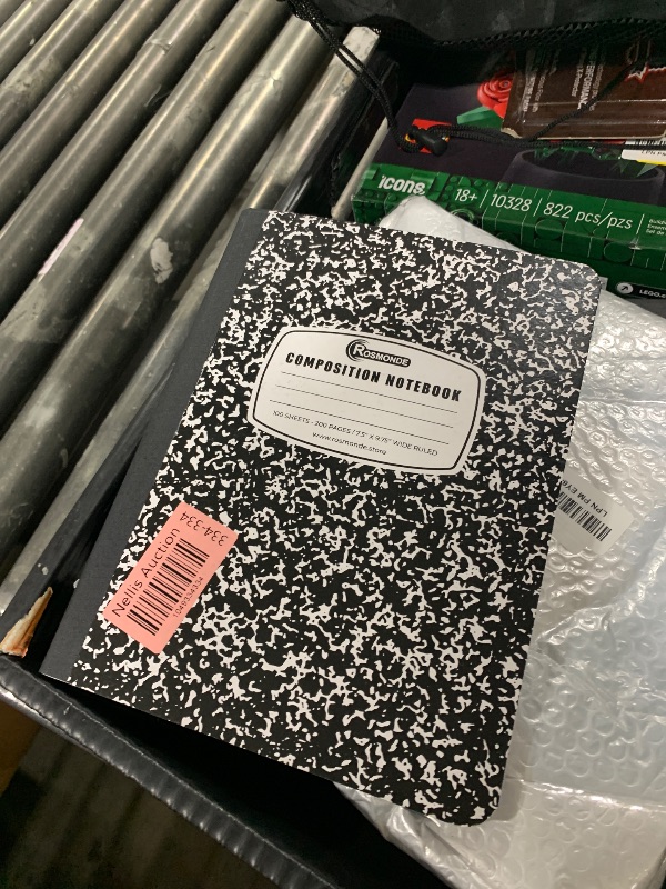 Photo 1 of Rosmonde Composition Notebook Wide Ruled 5 Pack, 200 Pages (100 Sheets), 9-3/4 x 7-1/2, Back to School Supplies, Notebooks for School, Office Supplies, Notebooks for Work, Wide Ruled Notebook