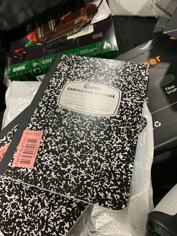 Photo 1 of Rosmonde Composition Notebook Wide Ruled 5 Pack, 200 Pages (100 Sheets), 9-3/4 x 7-1/2, Back to School Supplies, Notebooks for School, Office Supplies, Notebooks for Work, Wide Ruled Notebook