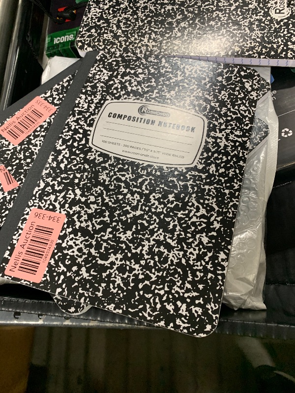 Photo 1 of Rosmonde Composition Notebook Wide Ruled , 200 Pages (100 Sheets), 9-3/4 x 7-1/2, Back to School Supplies, Notebooks for School, Office Supplies, Notebooks for Work, Wide Ruled Notebook