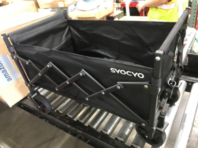 Photo 1 of SYOCYO Collapsible Wagon Cart 220lbs Beach Foldable Wagon Lightweight & Portable Folding Utility Grocery Shopping Carts with Wheels for Shopping Garden and Sports