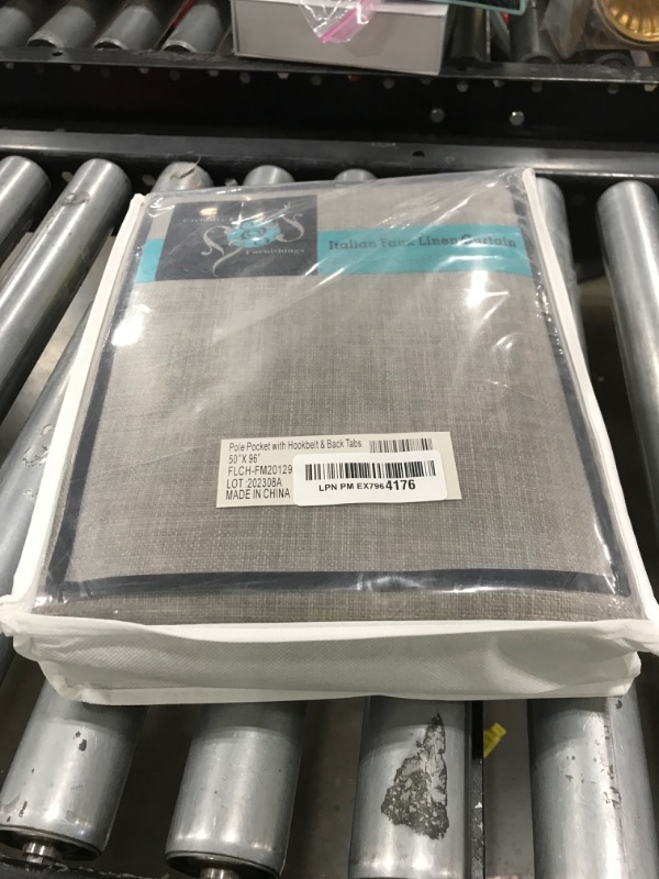 Photo 1 of HPD Half Price Drapes Italian Faux Linen Curtains 96 Inches Long Room Darkening Curtains for Bedroom and Living Room 50 X 96, (1 Panel), Taupe Grey, FLCH-FM20129-96