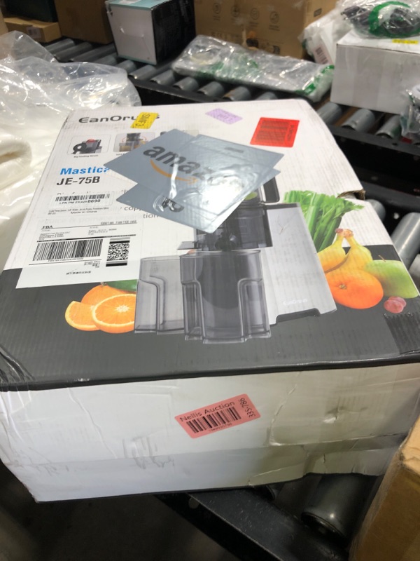 Photo 1 of Cold Press Juicer, 5.3" Wide Feed Chute Juice Extractor Machine with 400W, High Juice Yield, Slow Masticating Juicer for Whole Vegetables & Fruits, Metallic Silver