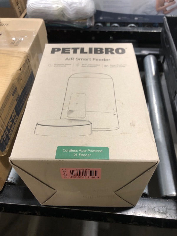 Photo 1 of PETLIBRO Automatic Cat Feeder, Wi-Fi Rechargeable Cats Food Dispenser Battery-Operated with 30-Day Life, AIR 2.4G Wi-Fi Timed Pet Feeder for Cats & Dogs, 2L Auto Cat Feeder, Black